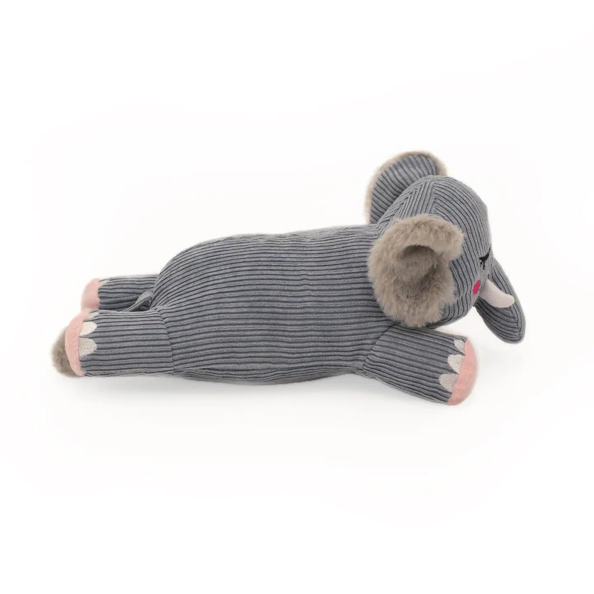 ZippyPaws Snooziez with Shhhqueaker Dog Toy - Elephant