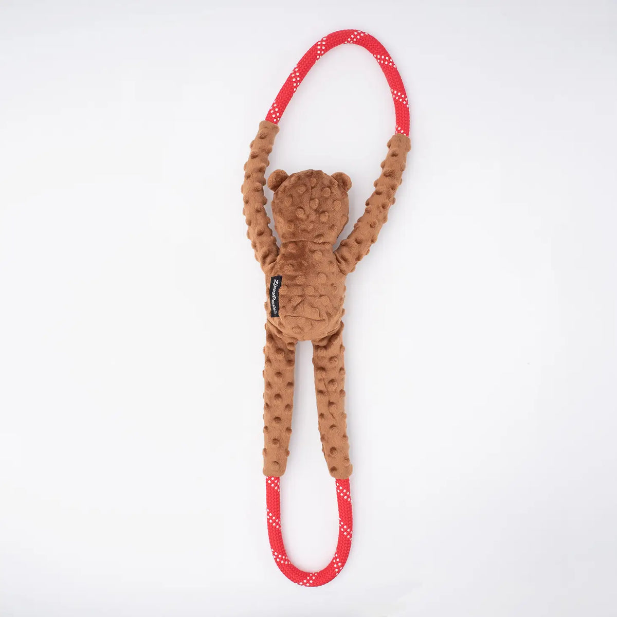 ZippyPaws Ropetugz Dog Tug Toy - Love Heart Bear