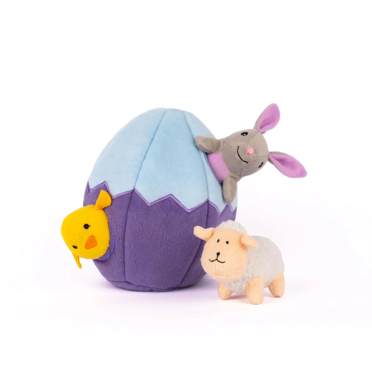 ZippyPaws Burrow Dog Toy - Easter Egg & Friends
