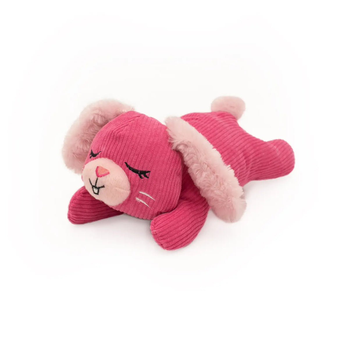ZippyPaws Snooziez with Shhhqueaker Dog Toy - Bunny