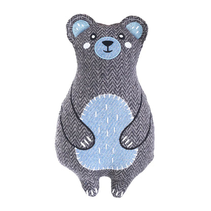 ZippyPaws Cotton & Suede Eco Dog Toy - Bear