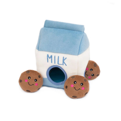 ZippyPaws Burrow Dog Toy - Milk and Cookies