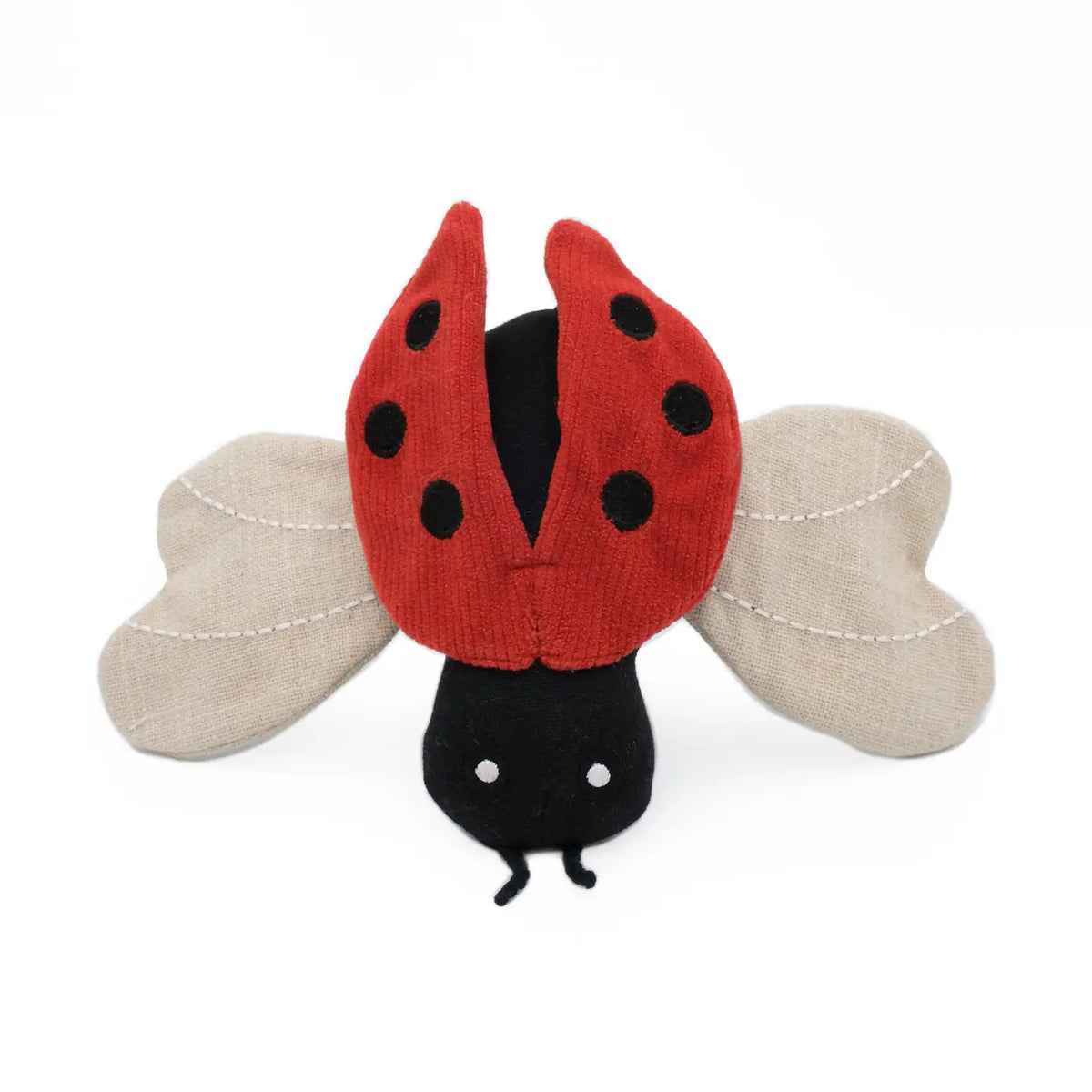ZippyPaws Cotton & Suede Eco Dog Toy - Ladybug