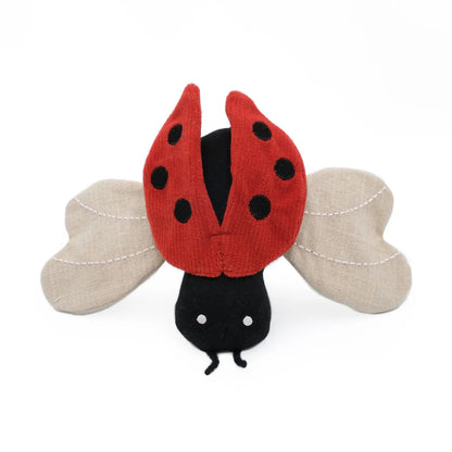 ZippyPaws Cotton & Suede Eco Dog Toy - Ladybug