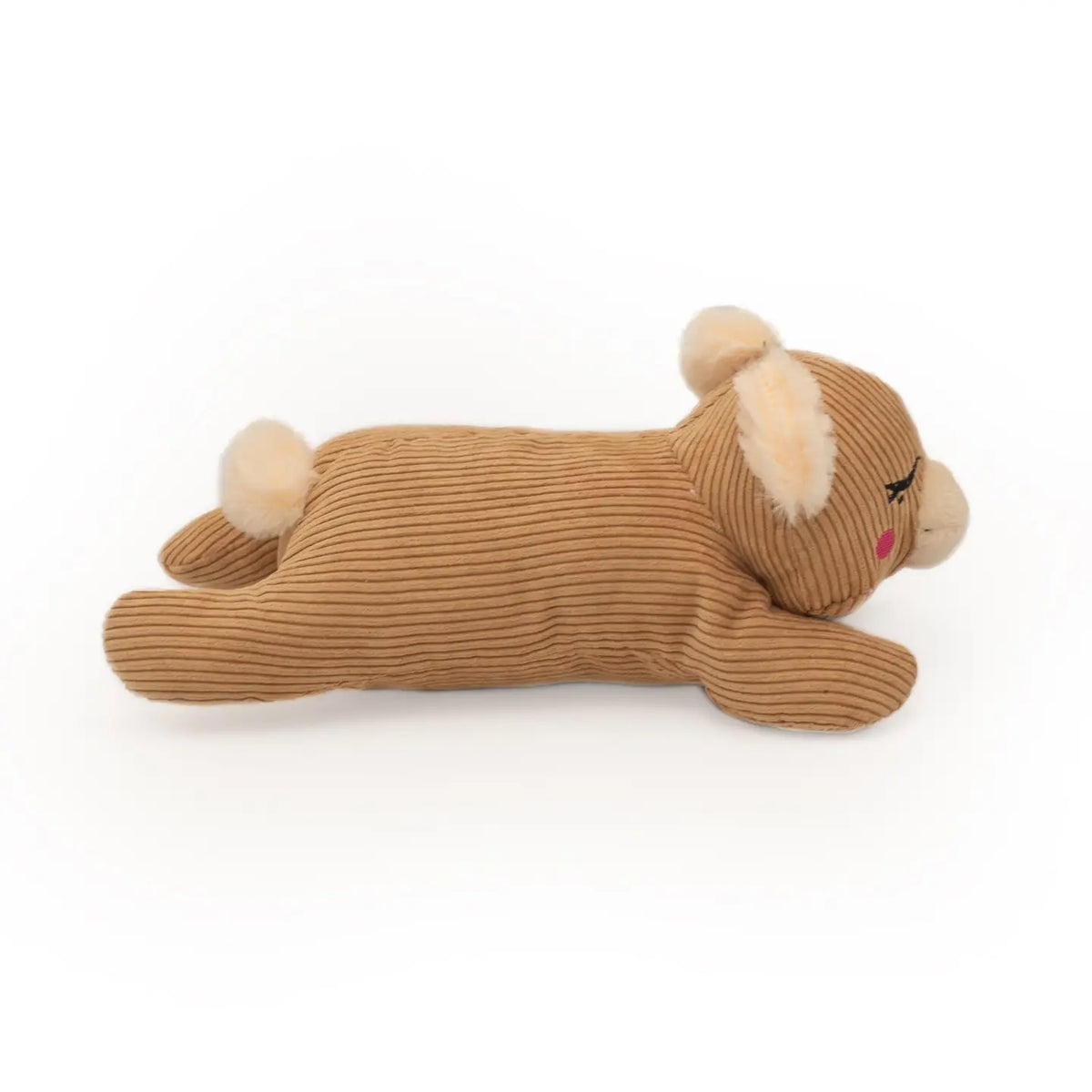 ZippyPaws Snooziez with Shhhqueaker Dog Toy - Bear