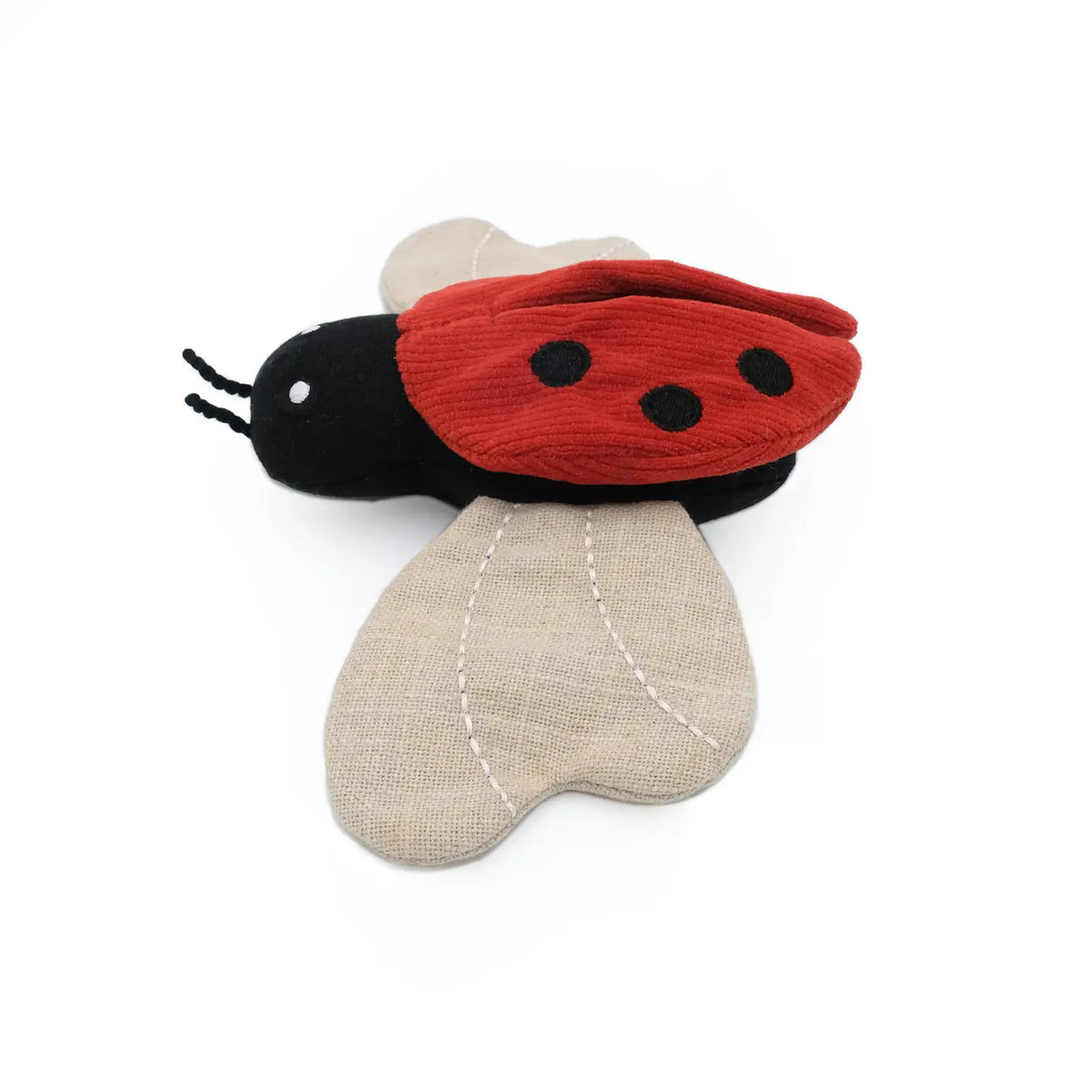 ZippyPaws Cotton & Suede Eco Dog Toy - Ladybug