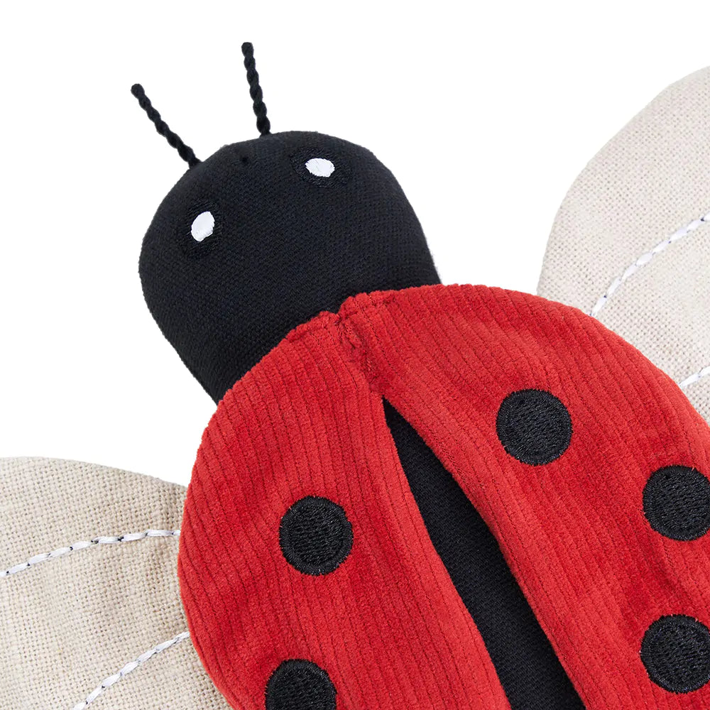 ZippyPaws Cotton & Suede Eco Dog Toy - Ladybug
