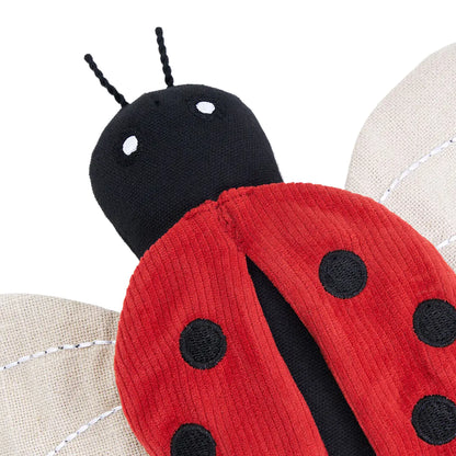 ZippyPaws Cotton & Suede Eco Dog Toy - Ladybug