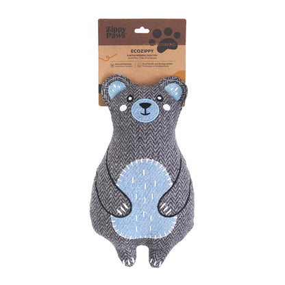 ZippyPaws Cotton & Suede Eco Dog Toy - Bear