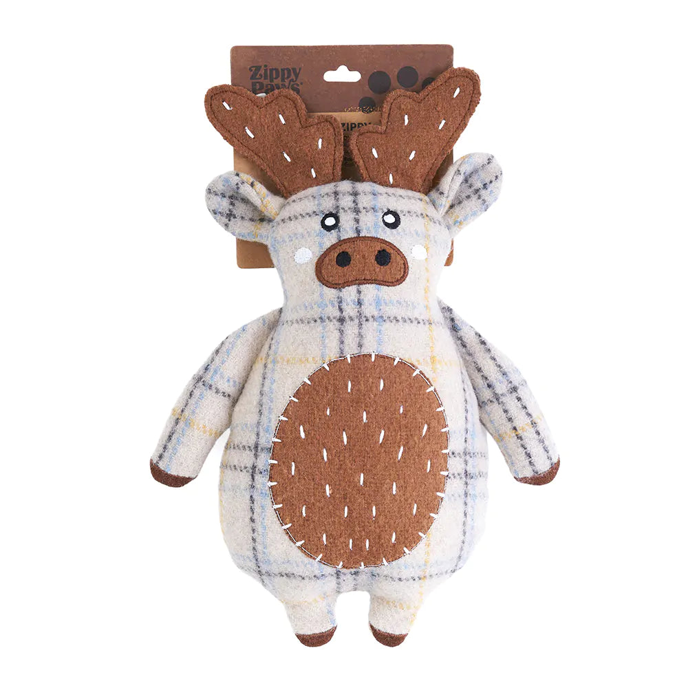 ZippyPaws Cotton & Suede Eco Dog Toy - Moose