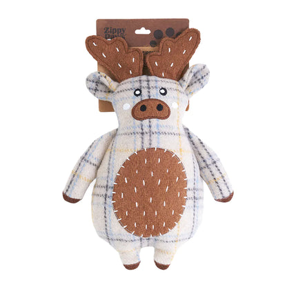 ZippyPaws Cotton & Suede Eco Dog Toy - Moose