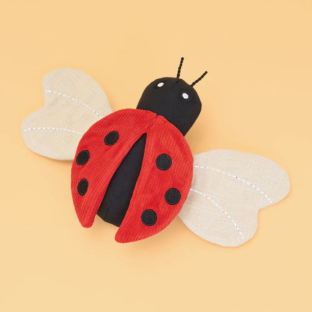 ZippyPaws Cotton & Suede Eco Dog Toy - Ladybug
