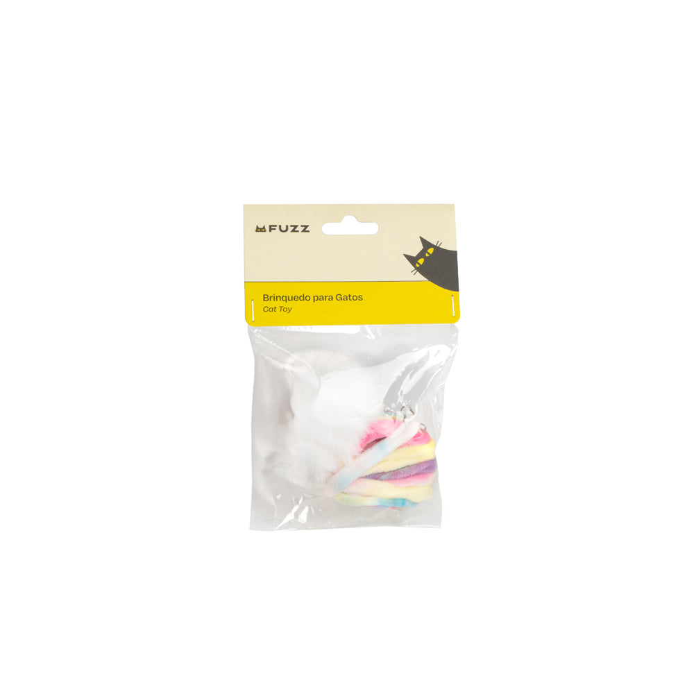 Fuzz Rainbow Spring Rabbit Cat Toy