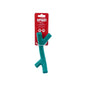 Teal dog toy shaped like a bone with a red 'Spike!' label on a white background