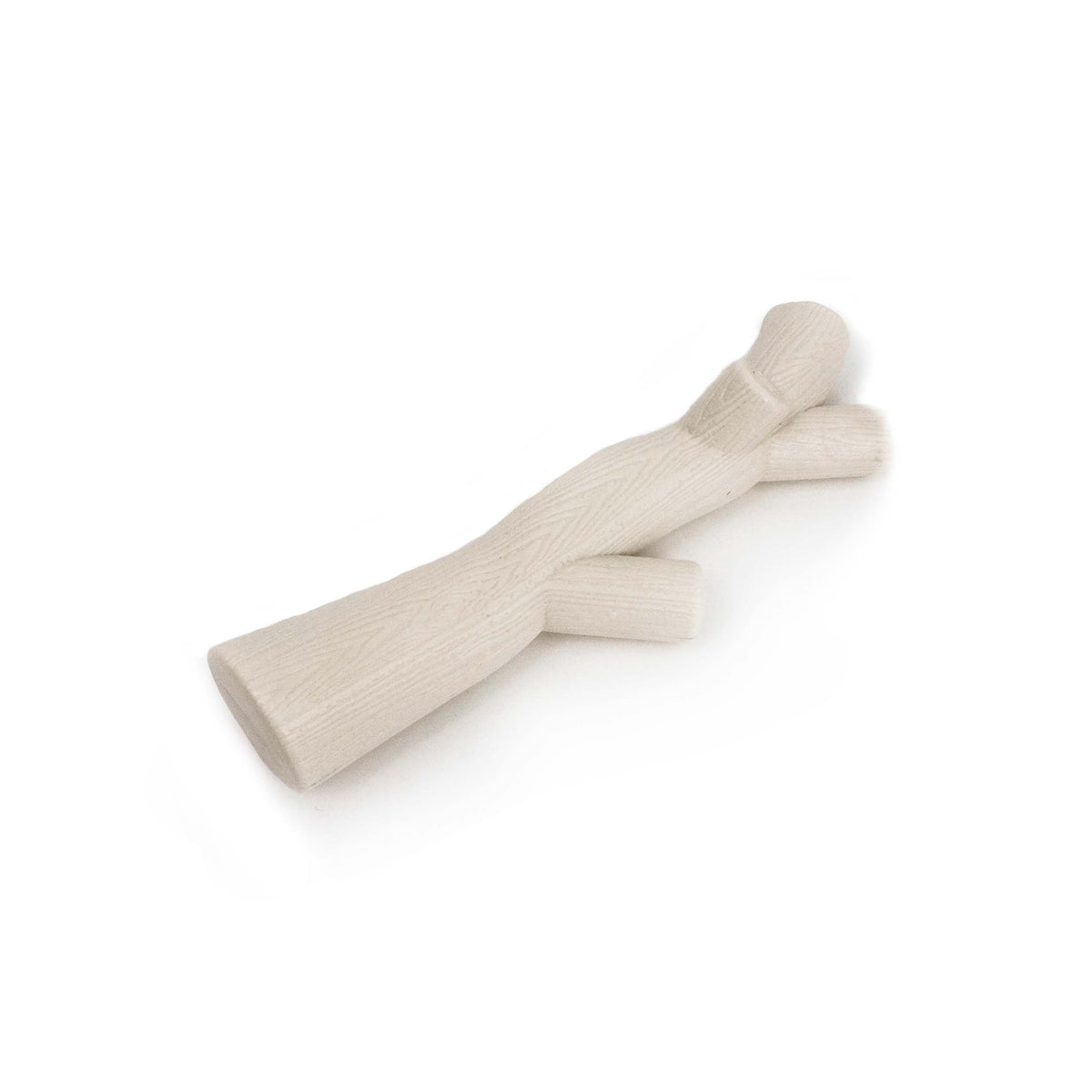Beige dog toy on a white background