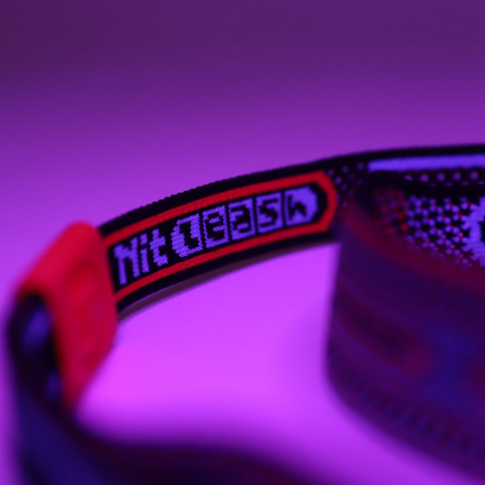 Chron nitleash close up of hook with a purple filter applied