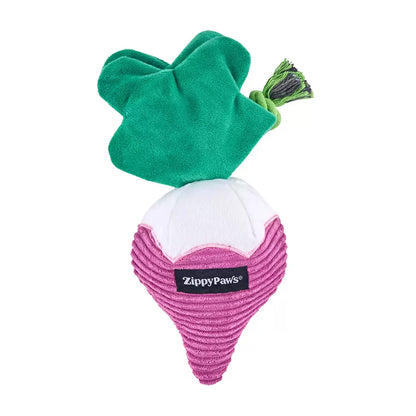 ZippyPaws Crinkle Crops Dog Toy- Radish