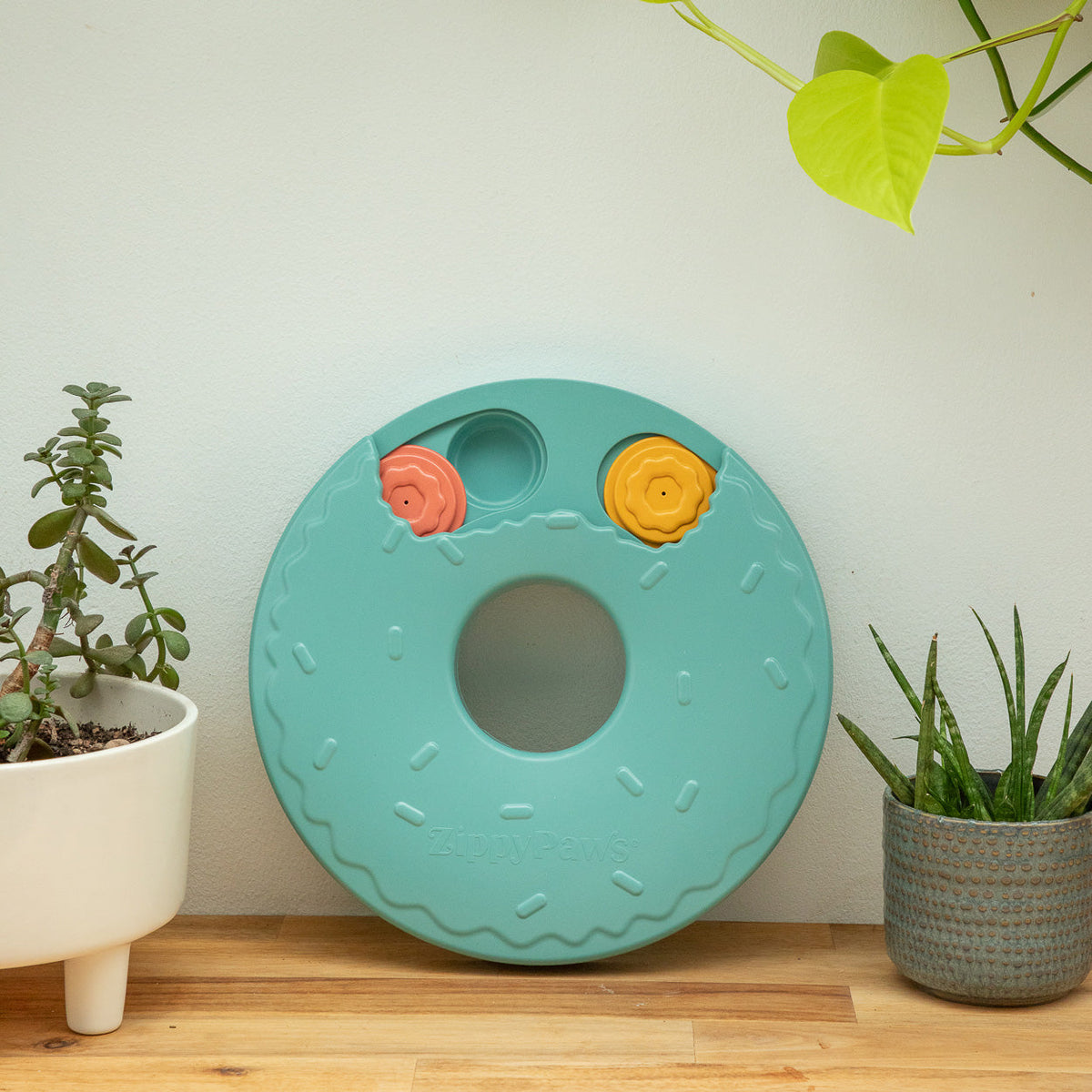 ZippyPaws SmartyPaws Puzzler Slow Feeder Dog Bowl - Donut Slider