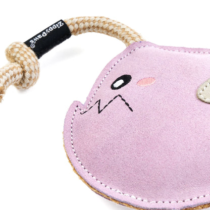 ZippyPaws Suede & Rope Eco Dog Toy - Angler Fish
