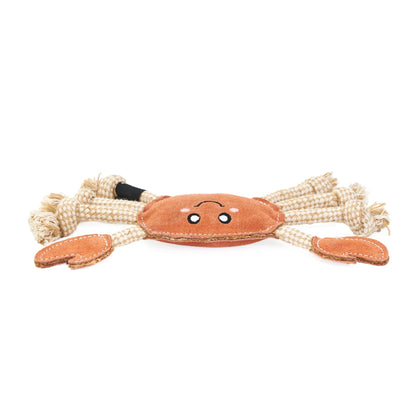 ZippyPaws Suede & Rope Eco Dog Toy - Crab