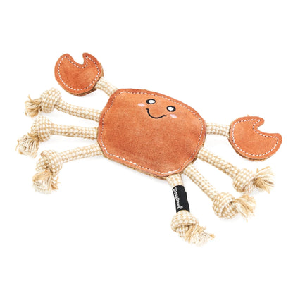 ZippyPaws Suede & Rope Eco Dog Toy - Crab