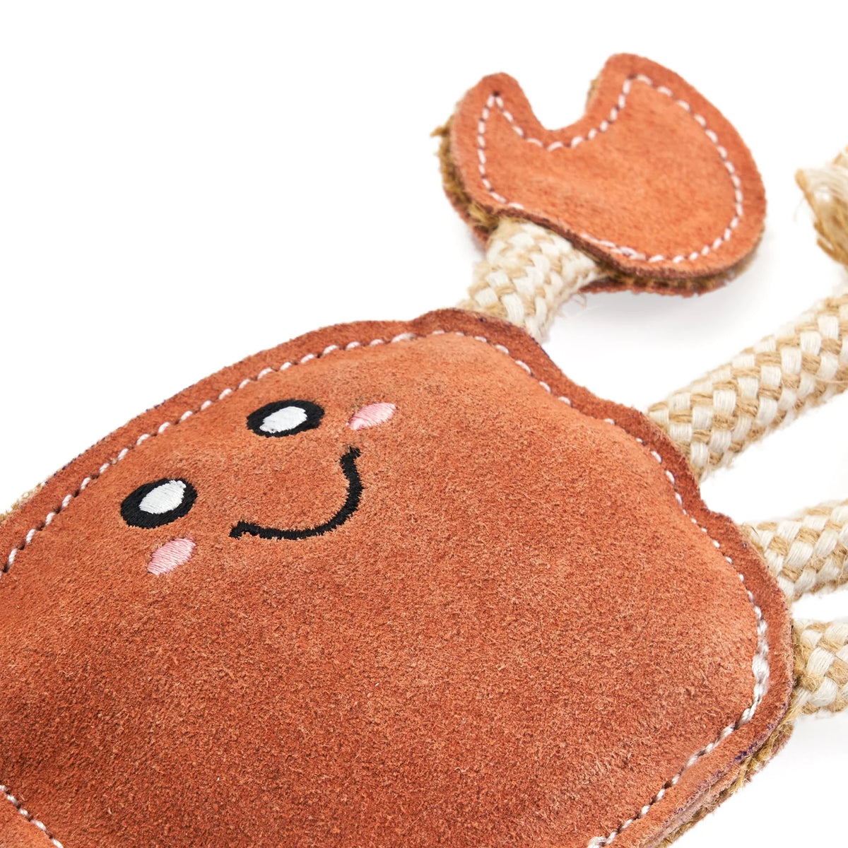 ZippyPaws Suede & Rope Eco Dog Toy - Crab