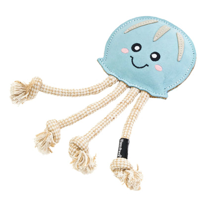 ZippyPaws Suede & Rope Eco Dog Toy - Jellyfish
