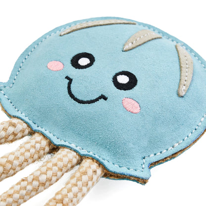 ZippyPaws Suede & Rope Eco Dog Toy - Jellyfish