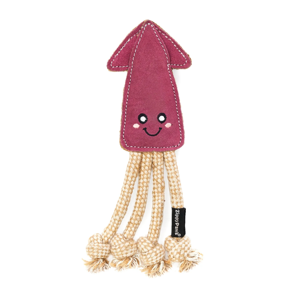 ZippyPaws Suede & Rope Eco Dog Toy - Squid