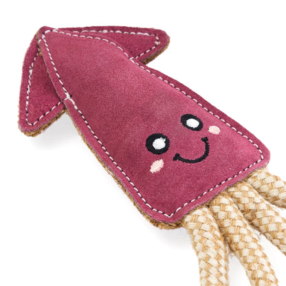 ZippyPaws Suede & Rope Eco Dog Toy - Squid