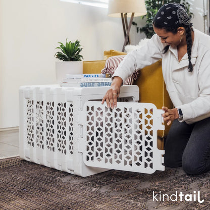 KindTail Pawd® Modern White Collapsible Plastic Dog & Pet Crate