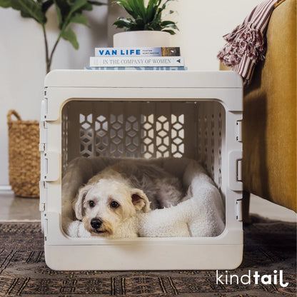 KindTail Pawd® Modern White Collapsible Plastic Dog & Pet Crate