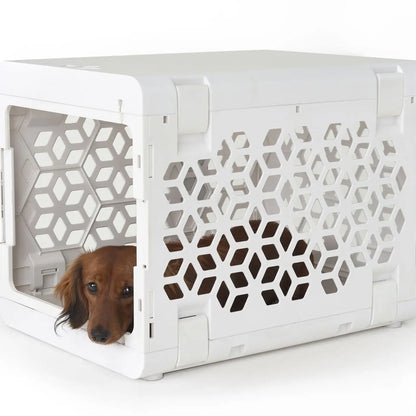 KindTail Pawd® Modern White Collapsible Plastic Dog & Pet Crate