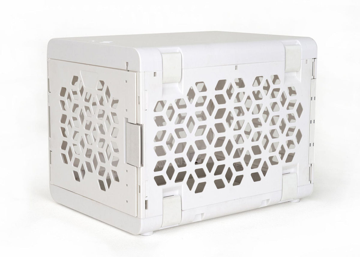 KindTail Pawd® Modern White Collapsible Plastic Dog & Pet Crate