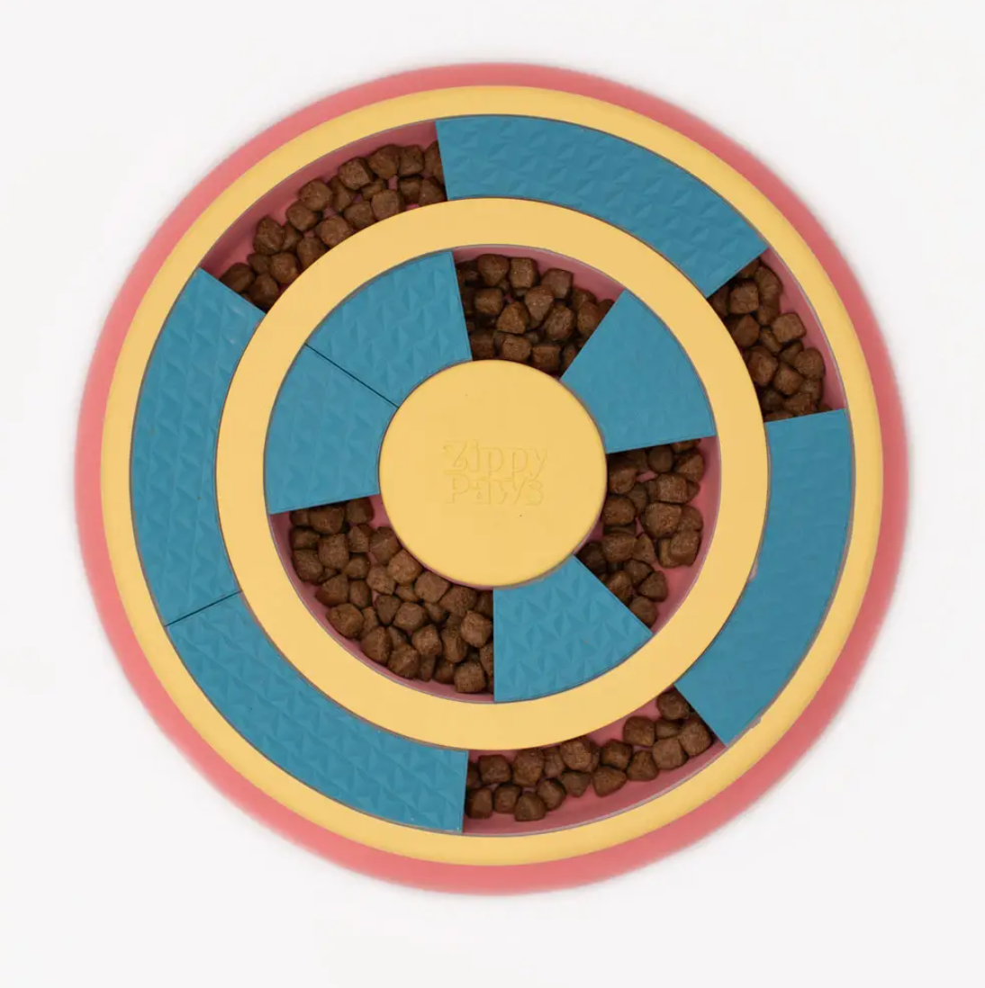 ZippyPaws SmartyPaws Puzzler Slow Feeder Dog Bowl - Wagging Wheel