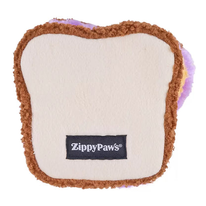 ZippyPaws Snufflerz Stacks Snuffle Dog Toy - PB&J Sandwich