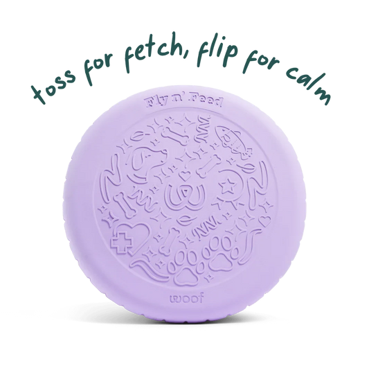 Woof Fly 'N' Feed Lavender Dog Frisbee & Lick Mat