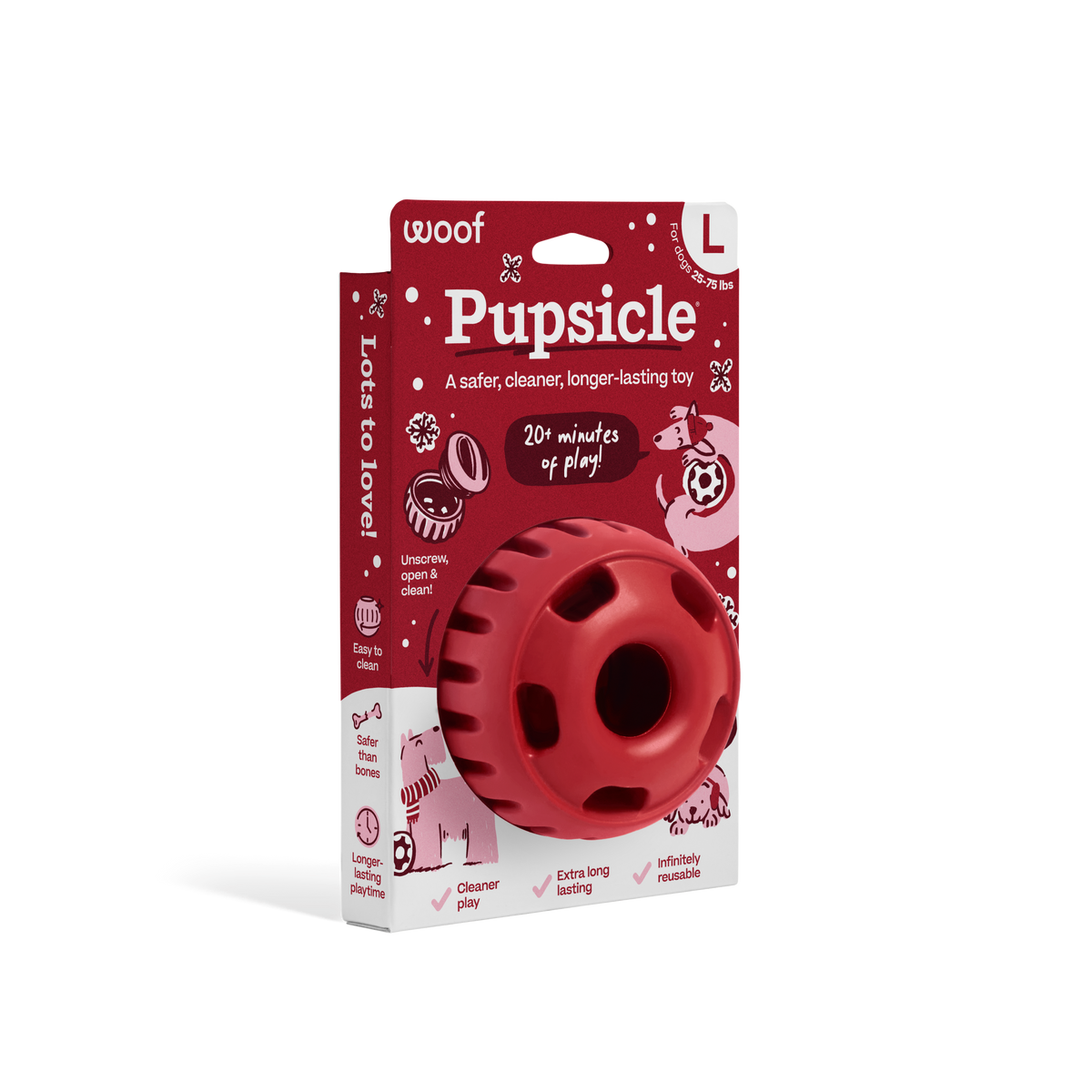 Woof Festive Red Pupsicle Toy