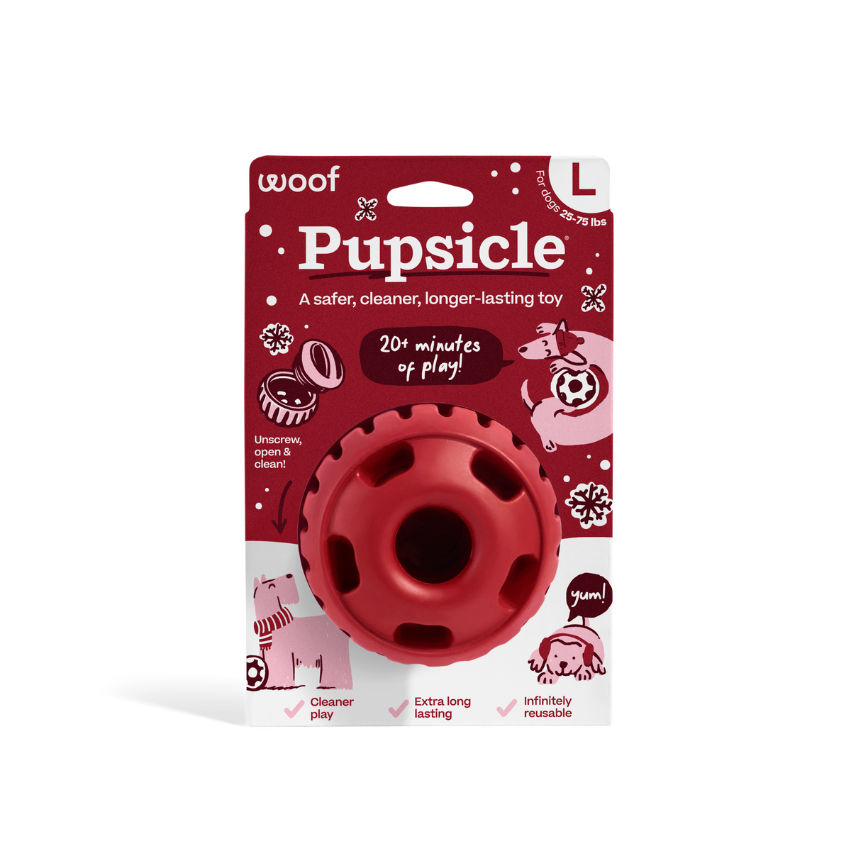 Woof Festive Red Pupsicle Toy