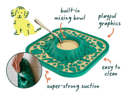 Woof Dog LickMat with Suction Cups