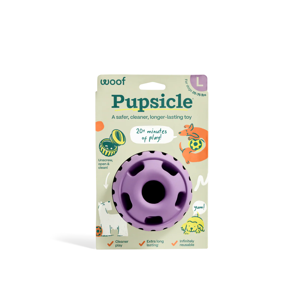 Woof Lavender Pupsicle Toy