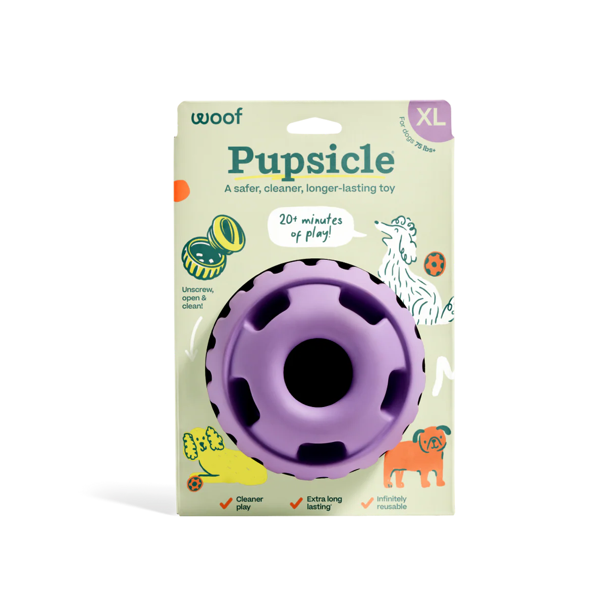 Woof Lavender Pupsicle Toy