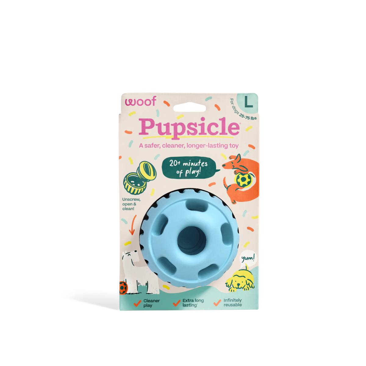 Woof Blue Birthday Pupsicle Toy