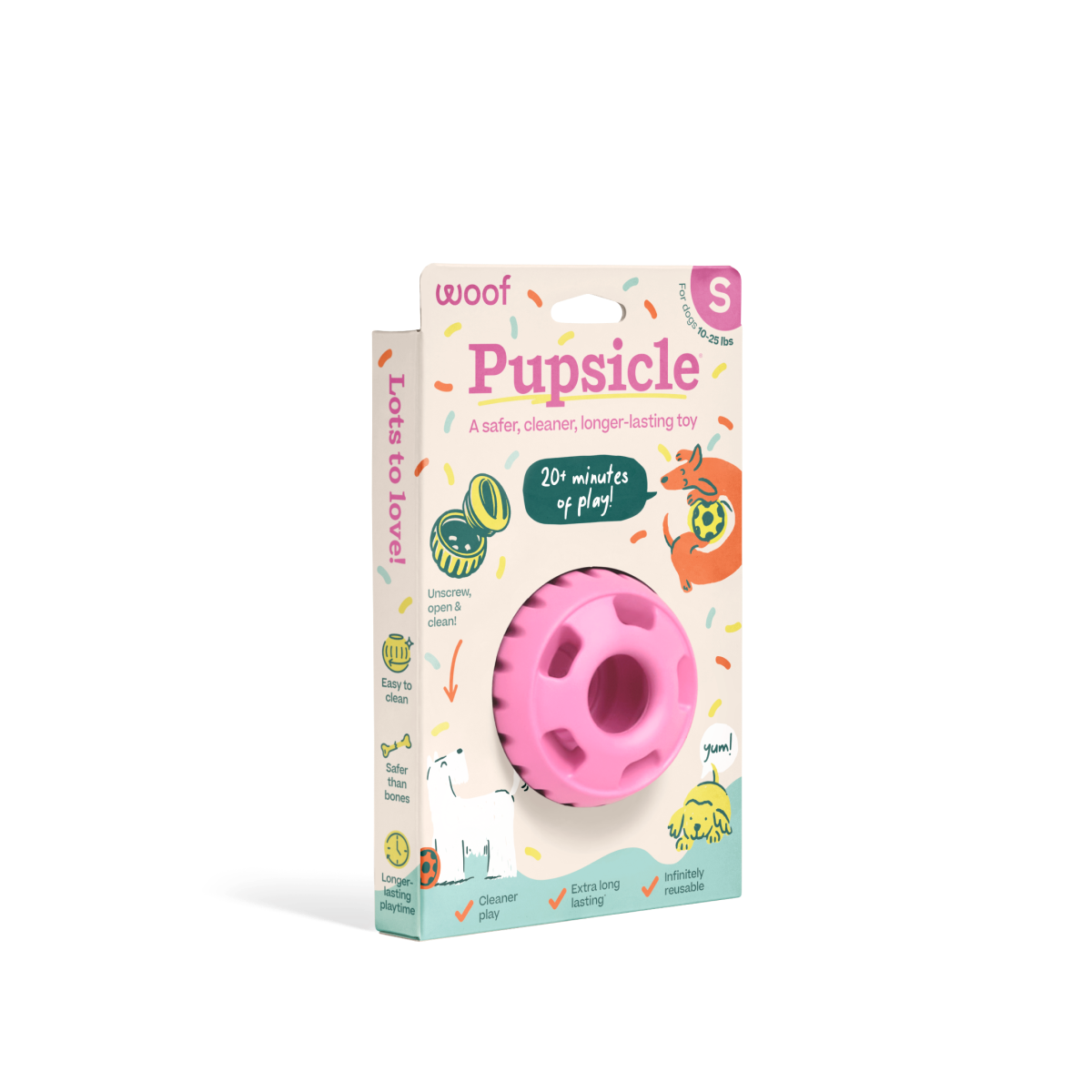 Woof Pink Birthday Pupsicle Toy