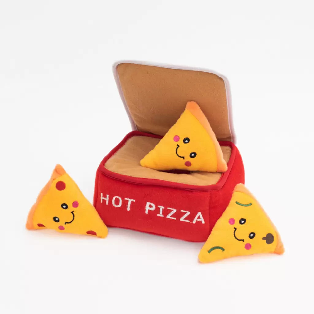 ZippyPaws Burrow Dog Toy - Pizza Box