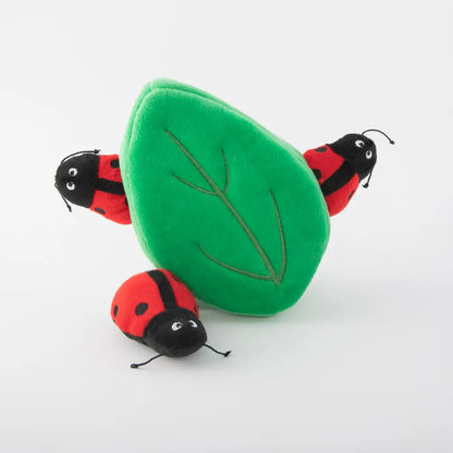 ZippyPaws Burrow Dog Toy - Ladybug in Leaf