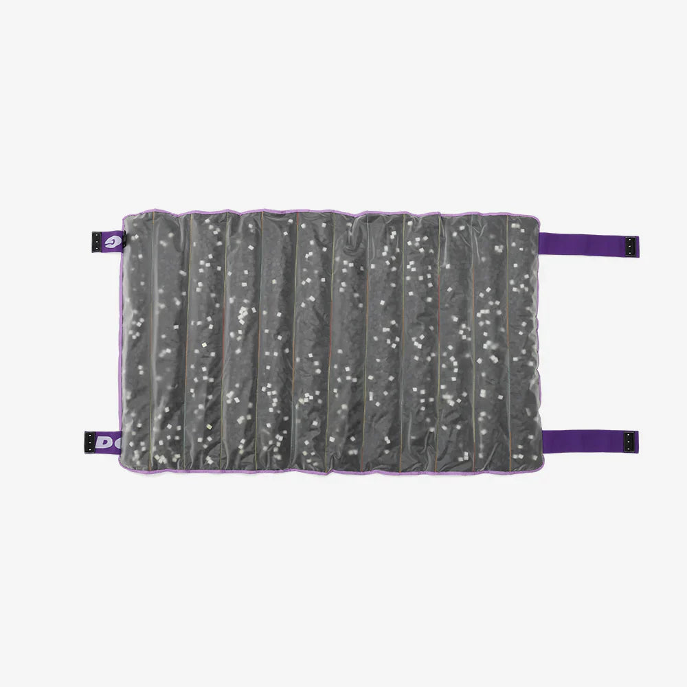 air mat with purple straps on a white background