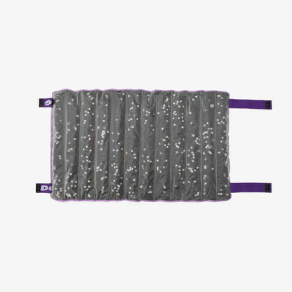 air mat with purple straps on a white background
