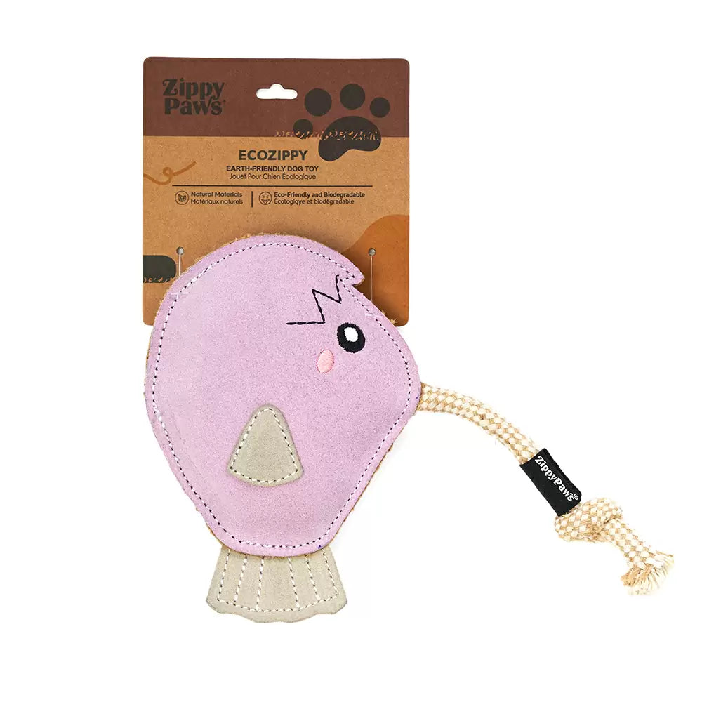 ZippyPaws ecoZippy Suede and Rope Buddies – Angler Fish