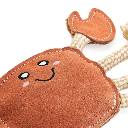 ZippyPaws ecoZippy Suede and Rope Buddies – Crab